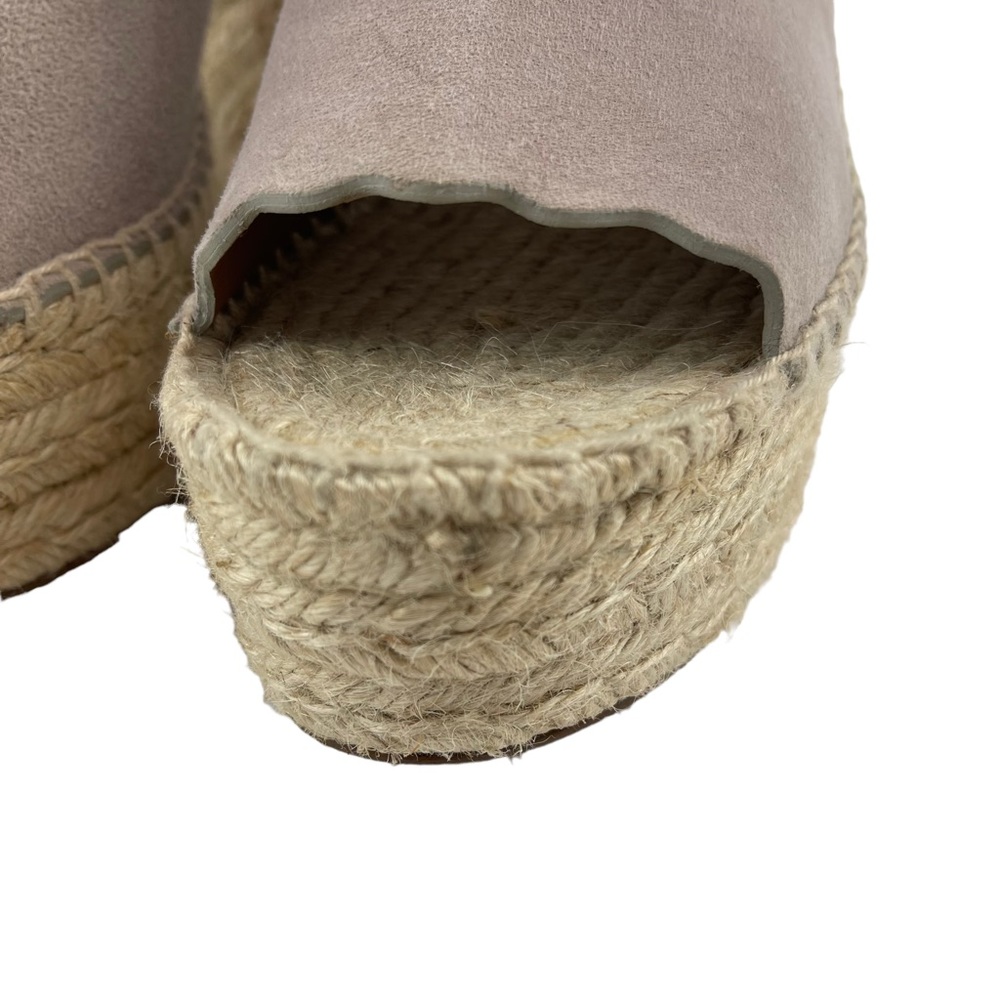 Chloe Lauren Scalloped Suede Platform Wedge Espadrilles Size 41 (US 9.5) - Picture 9 of 11